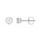 4-Prong Basket Stud Earrings w/ Screwbacks