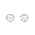 Full Bezel Circle Stud Earrings w/ Screwbacks