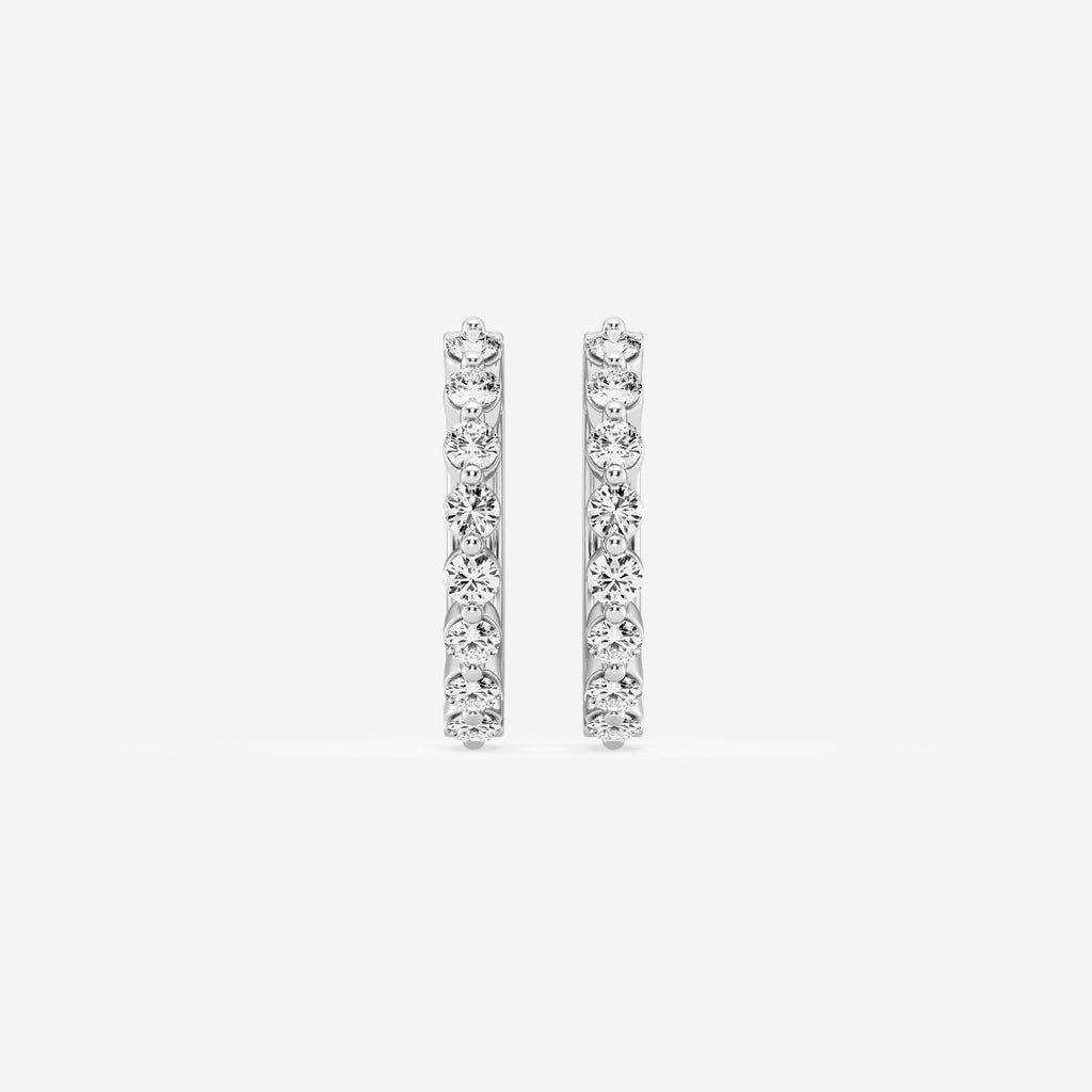 Shared 2-Prong Circle Hoop Earrings w/ Hinged-Backs