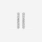 Shared 2-Prong Circle Hoop Earrings w/ Hinged-Backs