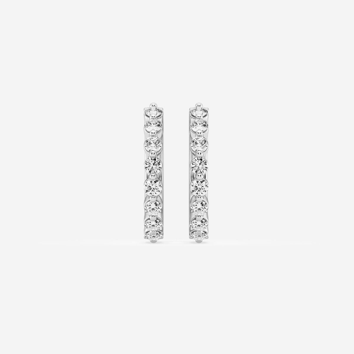 Shared 2-Prong Circle Hoop Earrings w/ Hinged-Backs