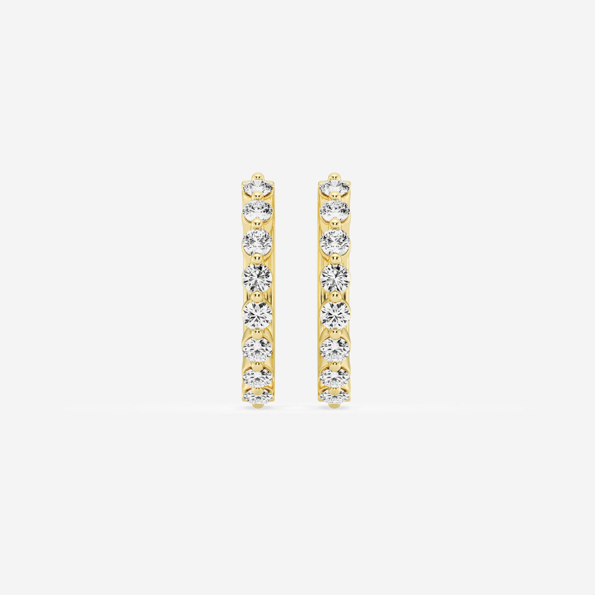 Shared 2-Prong Circle Hoop Earrings w/ Hinged-Backs