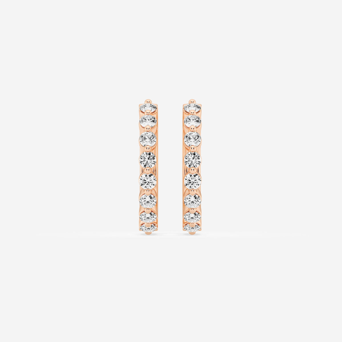 Shared 2-Prong Circle Hoop Earrings w/ Hinged-Backs