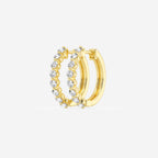 Shared 2-Prong Circle Hoop Earrings w/ Hinged-Backs
