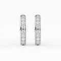 Shared 4-Prong Circle Hoop Earrings w/ Hinged-Backs