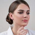 Full Bezel Circle Stud Earrings w/ Screwbacks