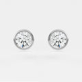 Bezel Set Diamond Martini Stud Earrings