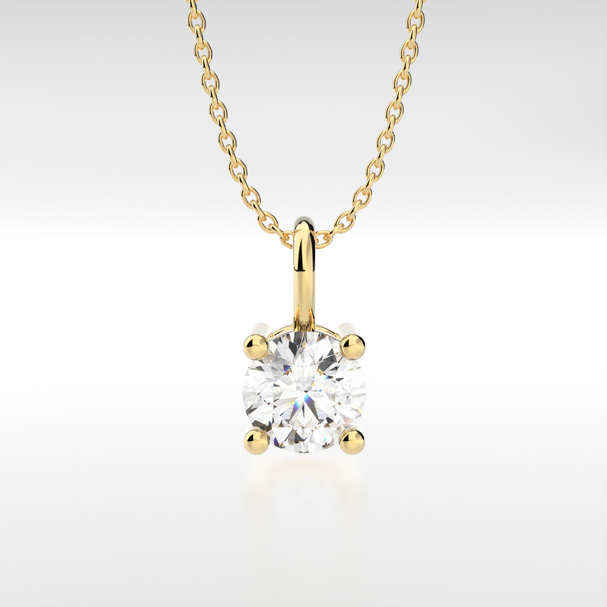 4-Prong Basket Solitaire Pendant