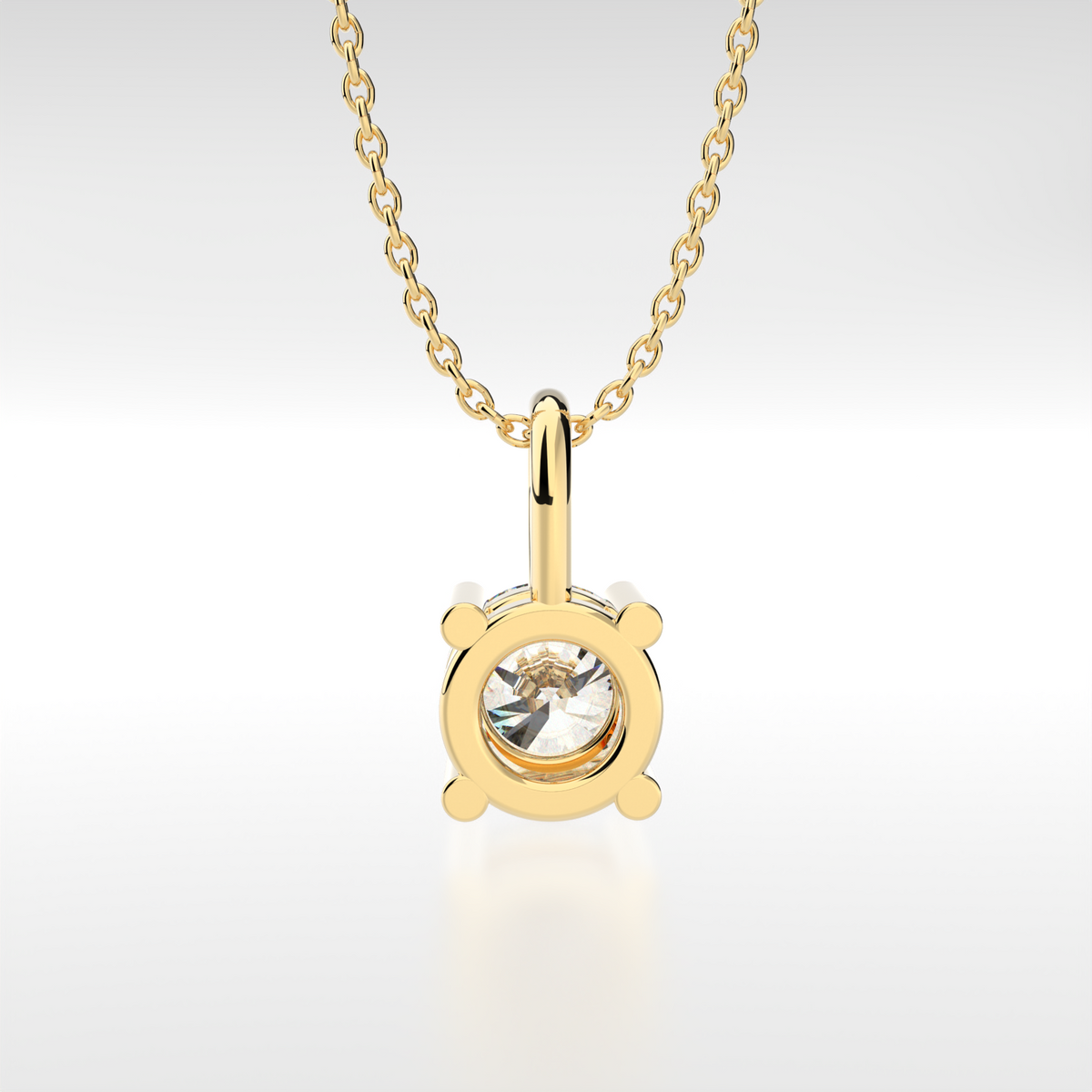 4-Prong Basket Solitaire Pendant