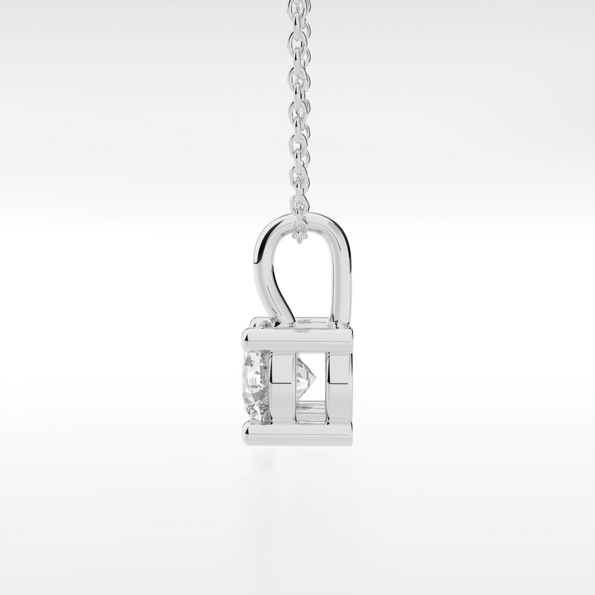 4-Prong Basket Solitaire Pendant