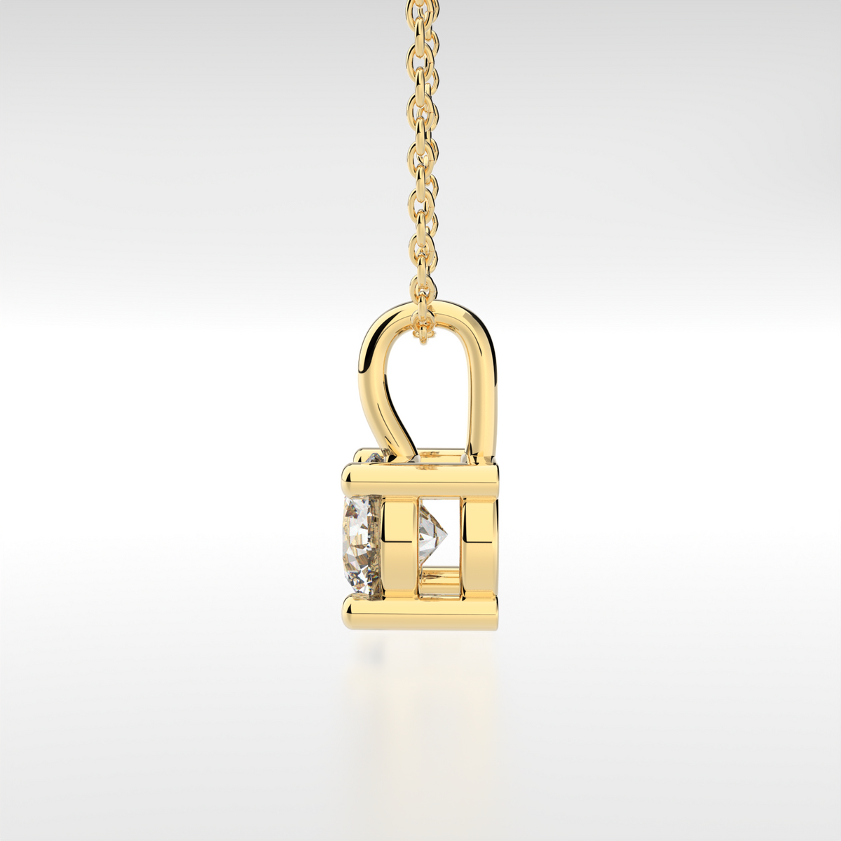 4-Prong Basket Solitaire Pendant