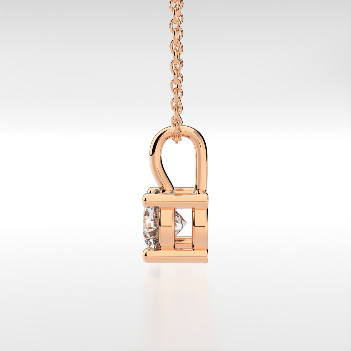 4-Prong Basket Solitaire Pendant