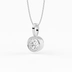 Full Bezel Circle Solitaire Pendant