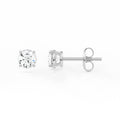 4-Prong Basket Stud Earrings w/ Pushback