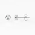 Full Bezel Circle Stud Earrings w/ Pushback