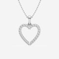 Micro Pave Heart Charm Pendant