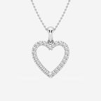 Micro Pave Heart Charm Pendant