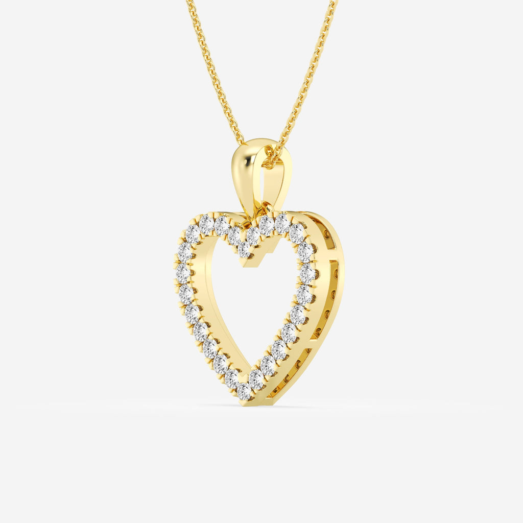 Micro Pave Heart Charm Pendant