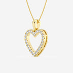 Micro Pave Heart Charm Pendant