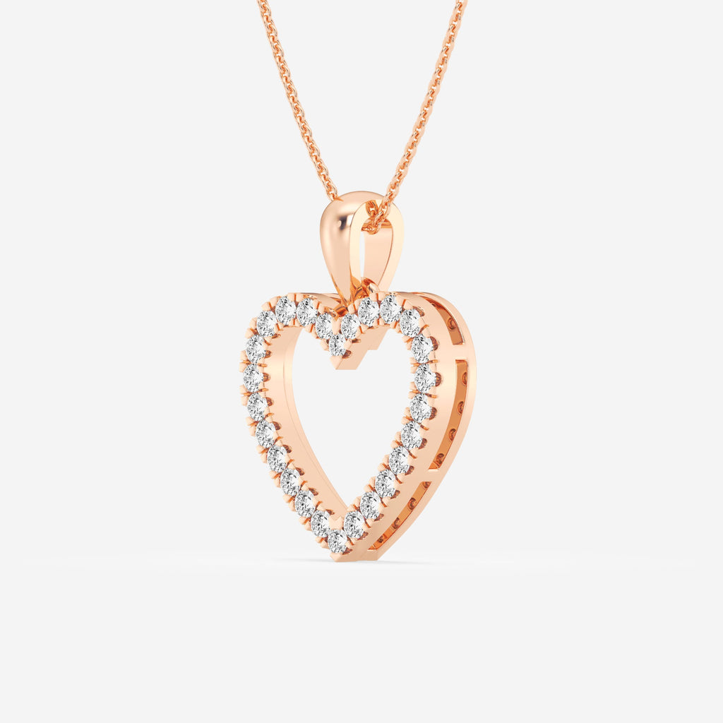 Micro Pave Heart Charm Pendant