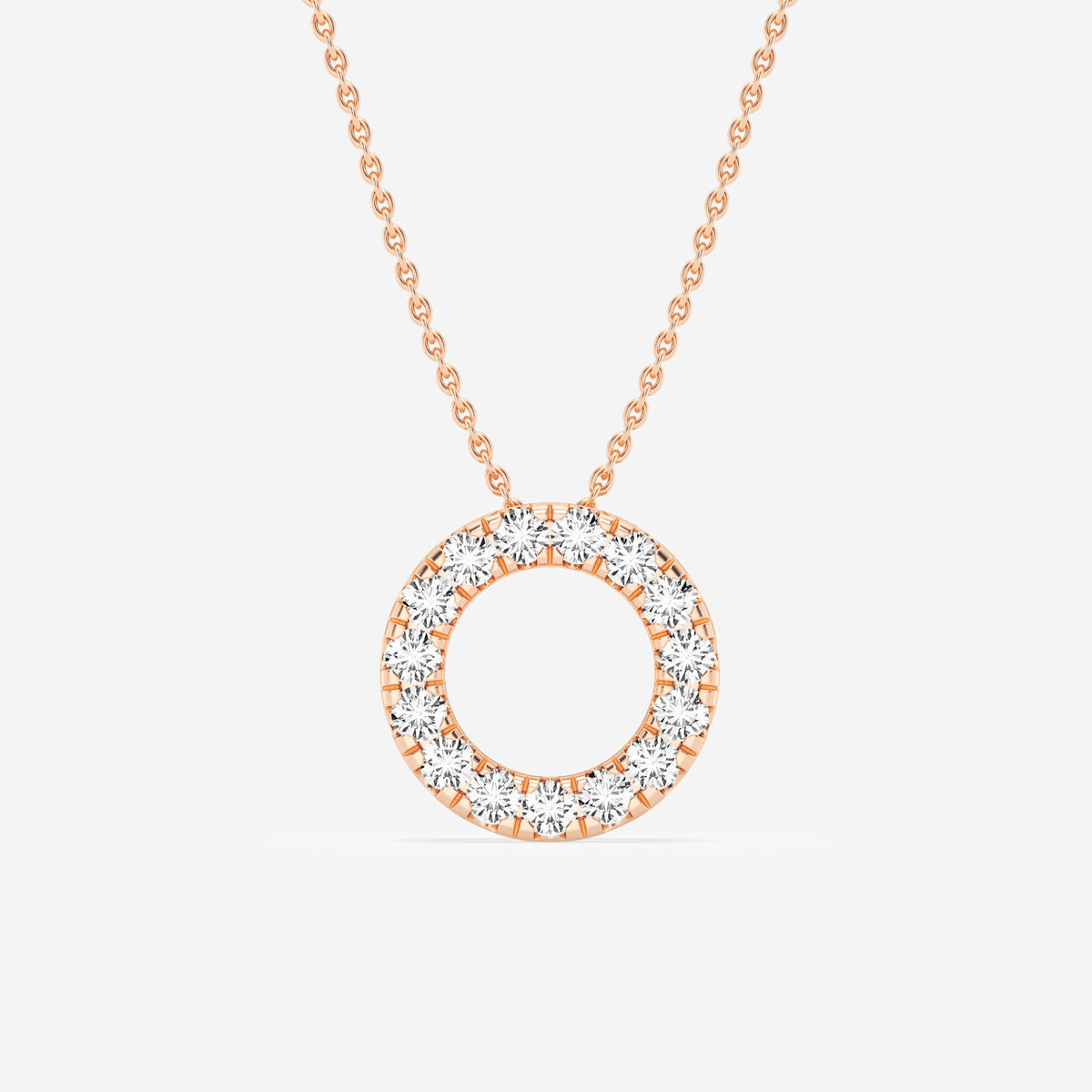 Shared-Prong Eternity Circle Slider Pendant