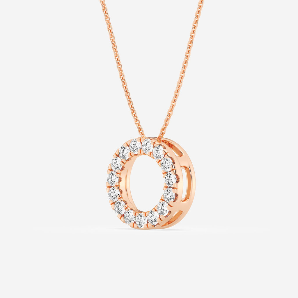 Shared-Prong Eternity Circle Slider Pendant