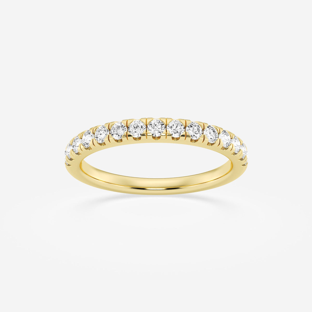Micro-Pave Stackable Ring Wedding Band