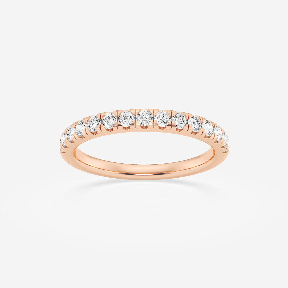 Micro-Pave Stackable Ring Wedding Band