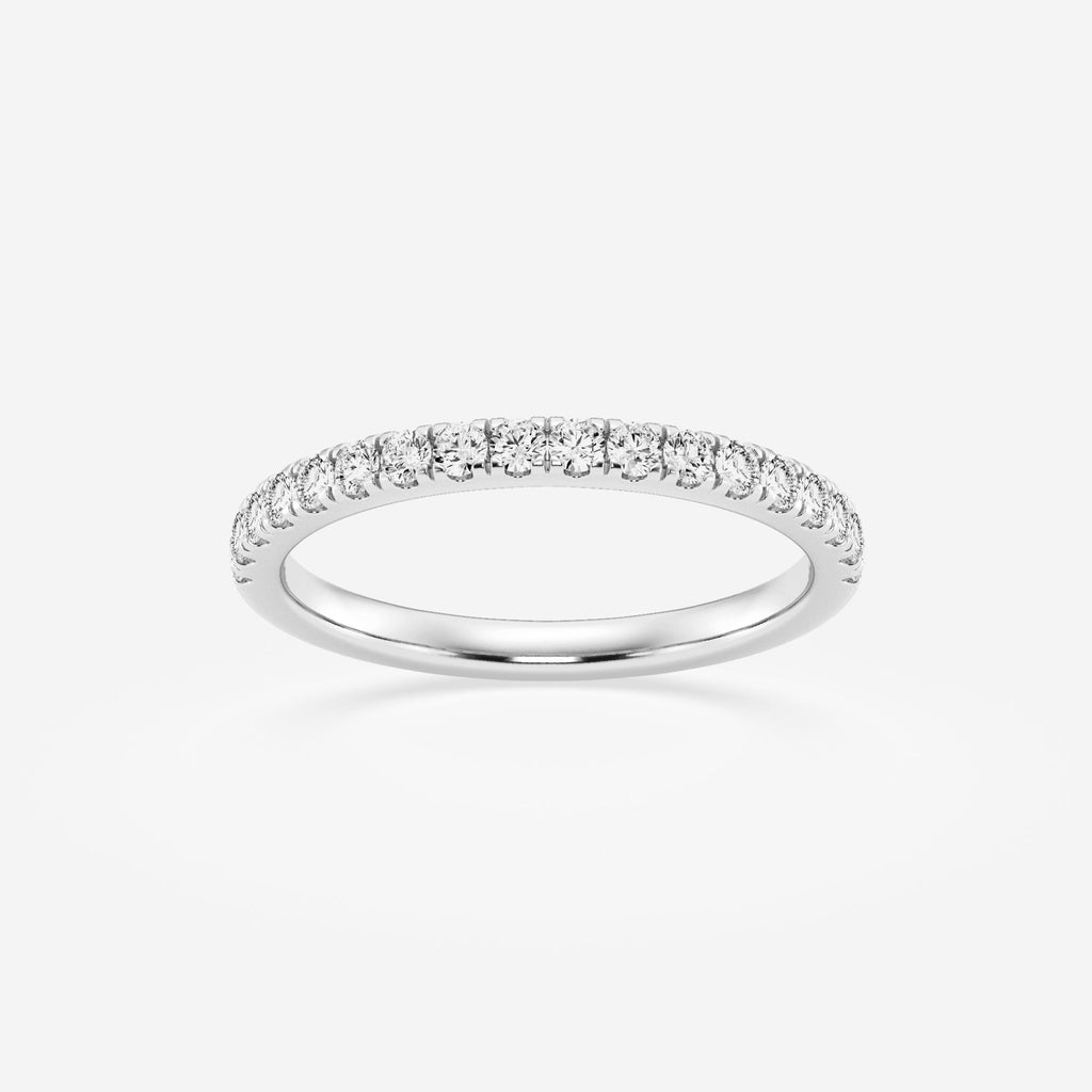 Micro-Pave Stackable Ring Wedding Band in 14K Rose Gold