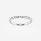 Micro-Pave Stackable Ring Wedding Band in 14K Rose Gold