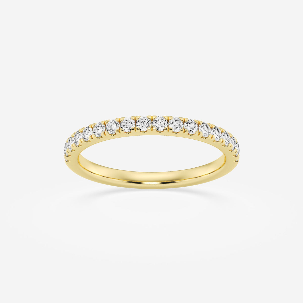 Micro-Pave Stackable Ring Wedding Band in 14K Rose Gold