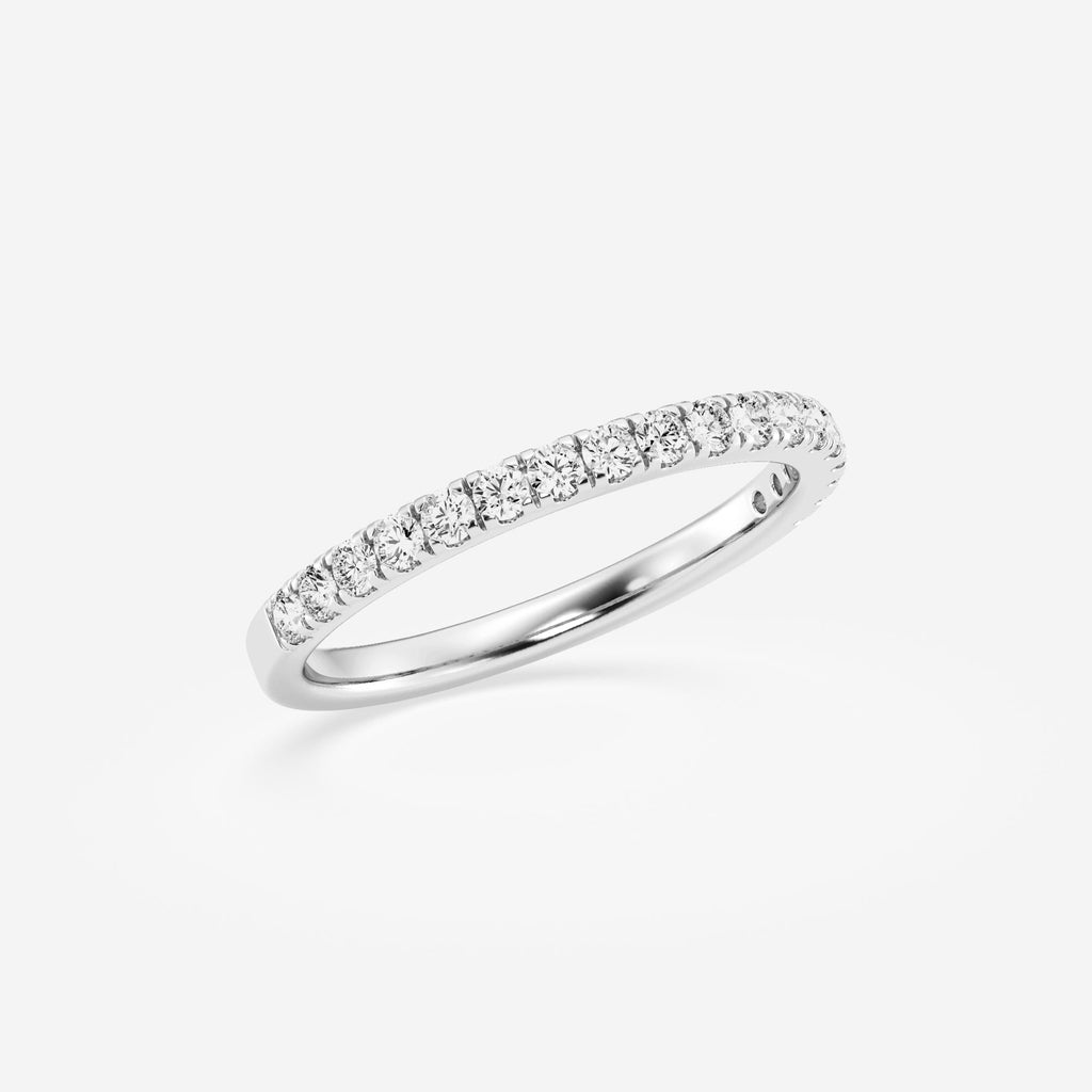 Micro-Pave Stackable Ring Wedding Band in 14K Rose Gold
