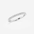 Micro-Pave Stackable Ring Wedding Band in 14K Rose Gold