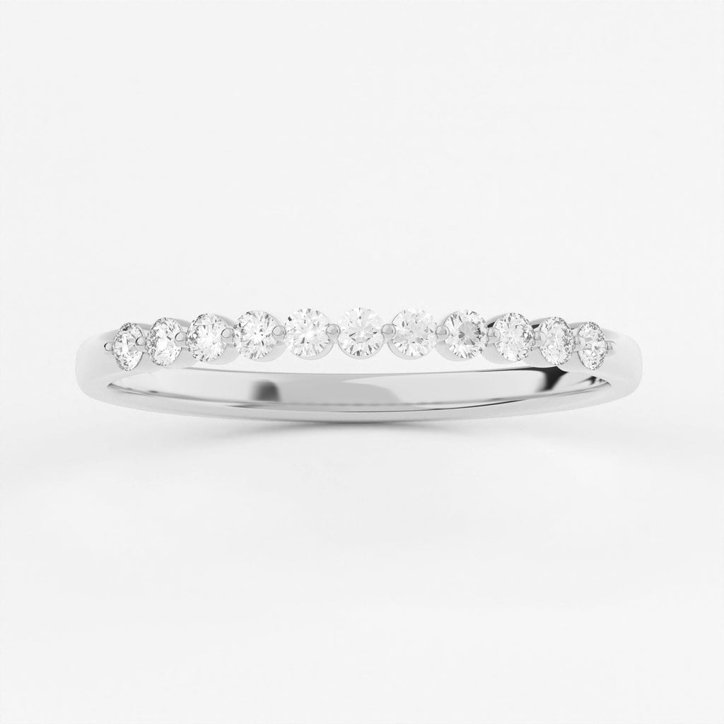 Micro-Pave Stackable Ring Wedding Band