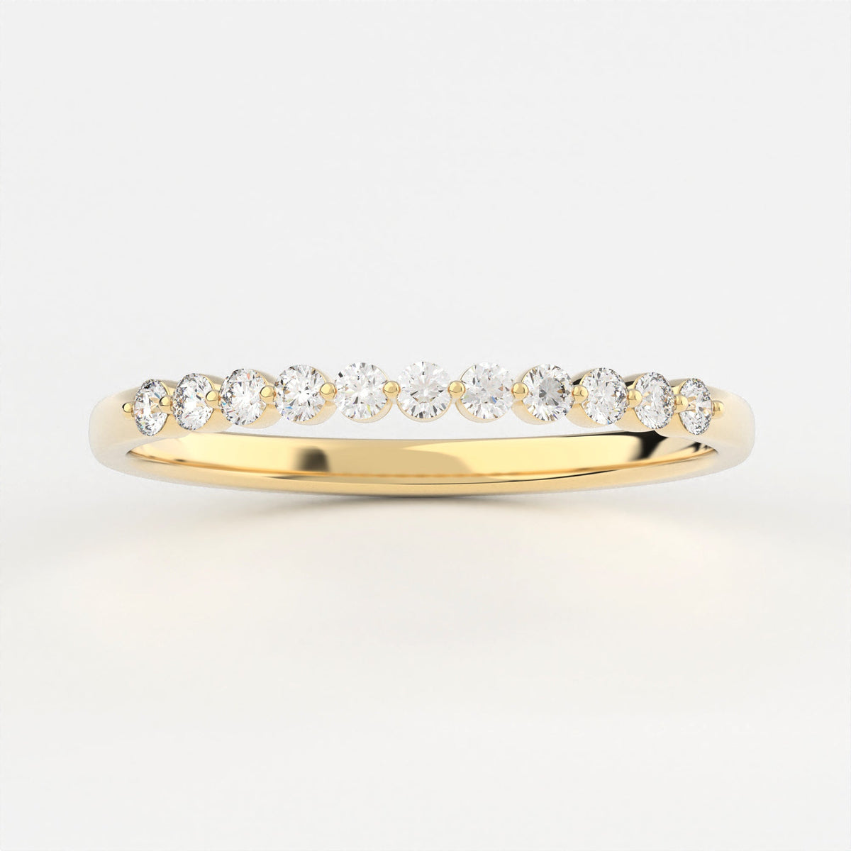 Micro-Pave Stackable Ring Wedding Band