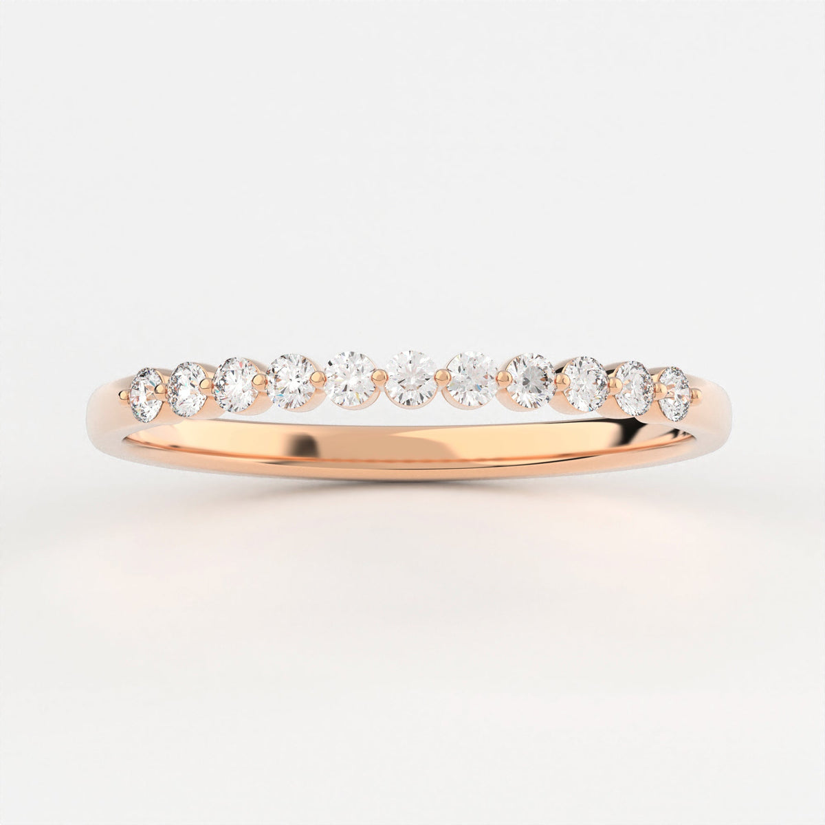 Micro-Pave Stackable Ring Wedding Band