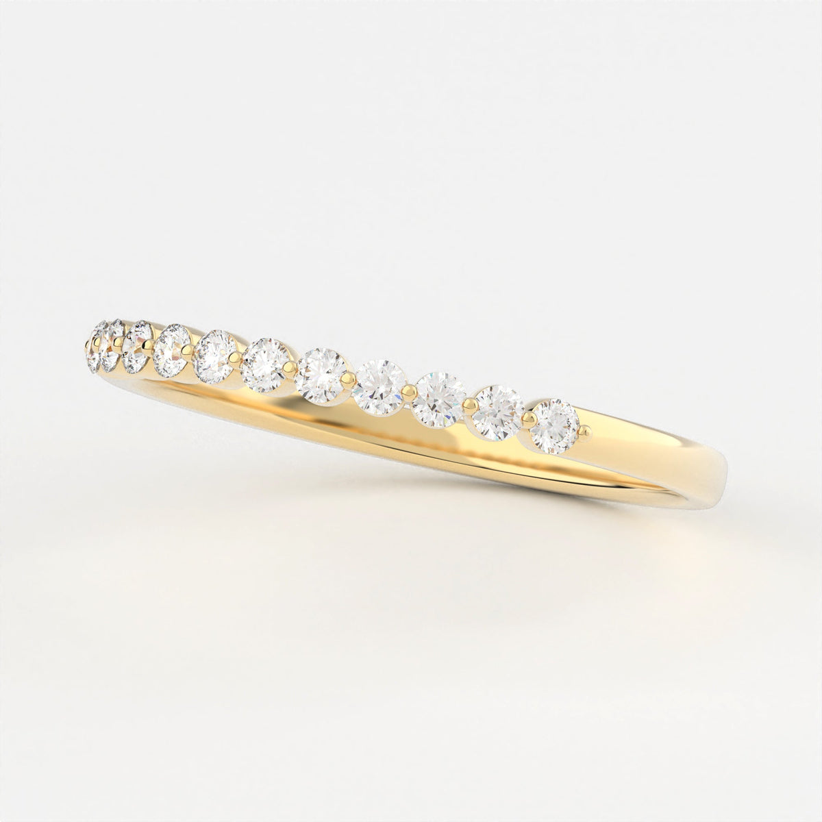 Micro-Pave Stackable Ring Wedding Band
