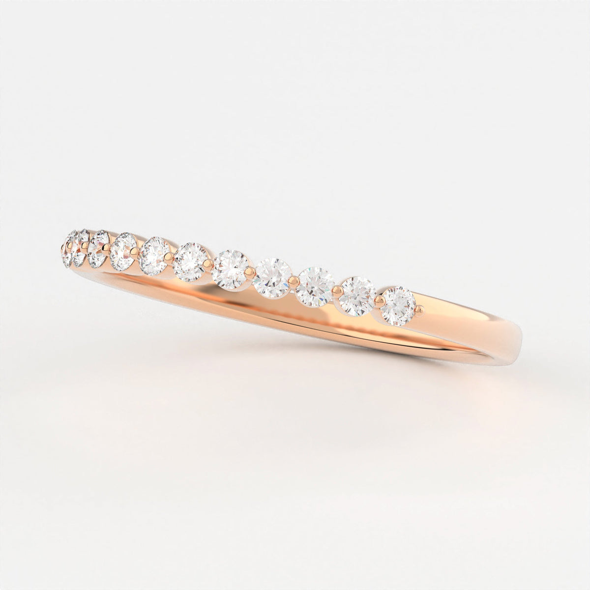 Micro-Pave Stackable Ring Wedding Band