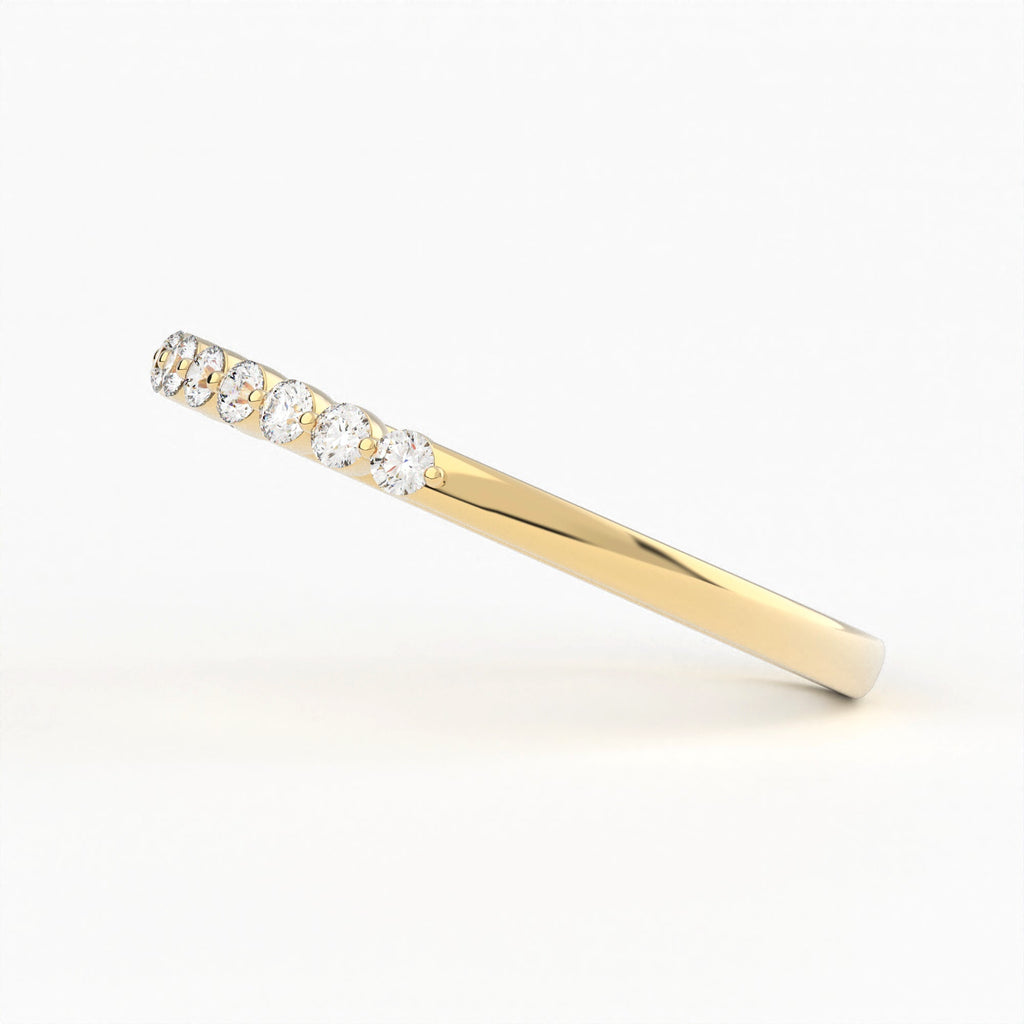 Micro-Pave Stackable Ring Wedding Band