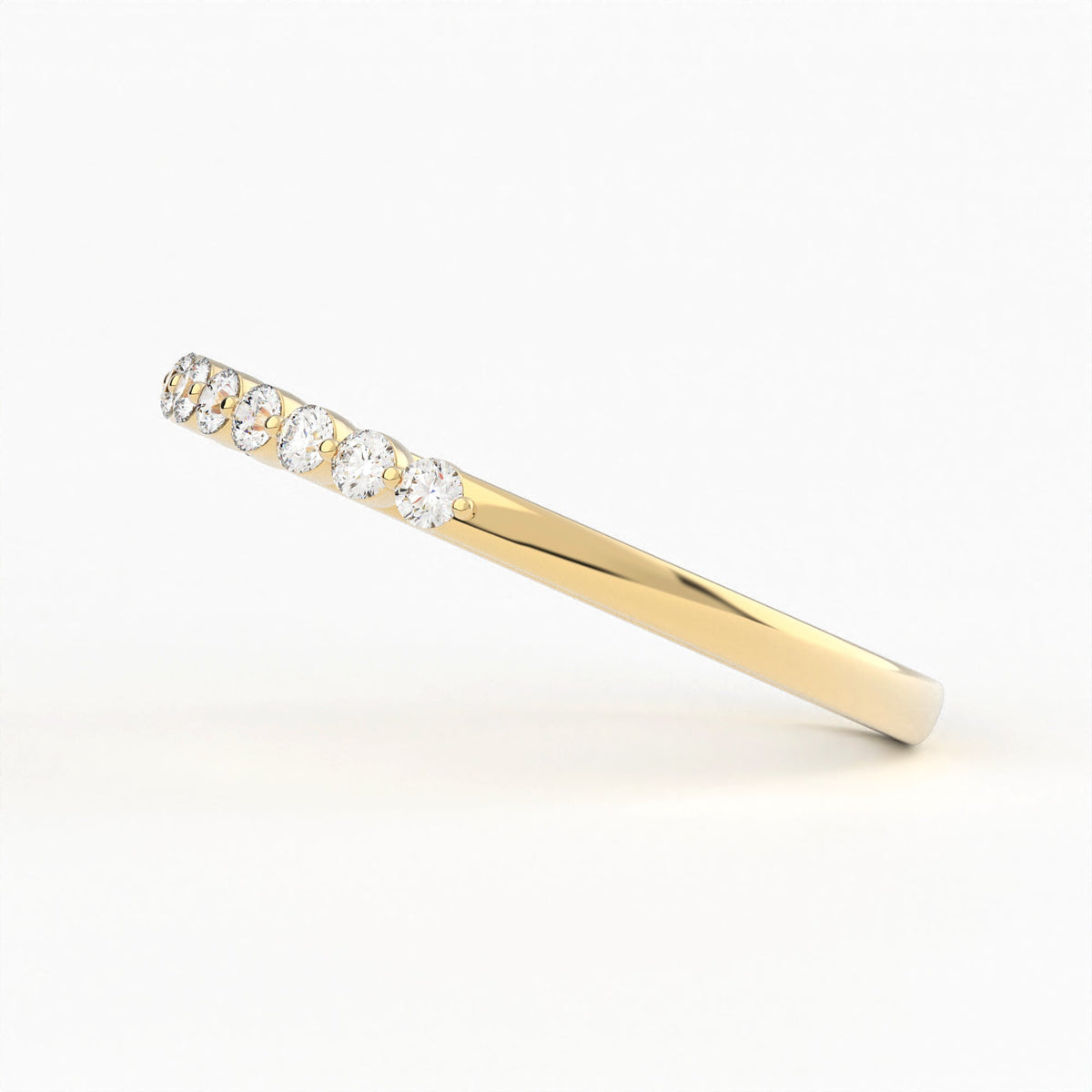 Micro-Pave Stackable Ring Wedding Band