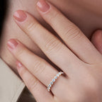 Micro-Pave Stackable Ring Wedding Band