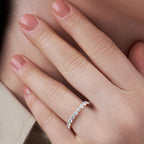 Micro-Pave Stackable Ring Wedding Band