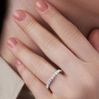 Micro-Pave Stackable Ring Wedding Band