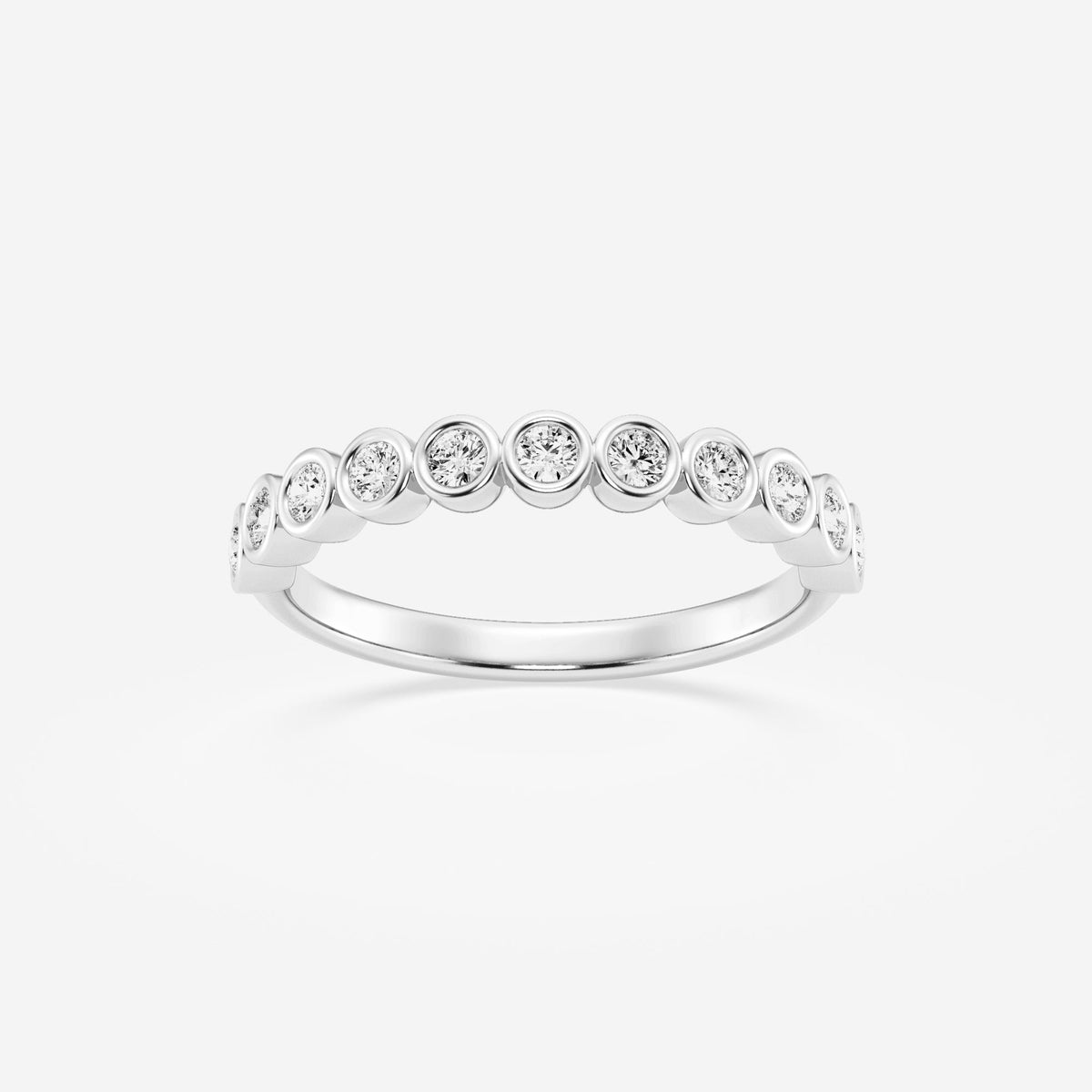 Full Bezel Stackable Ring Wedding Band