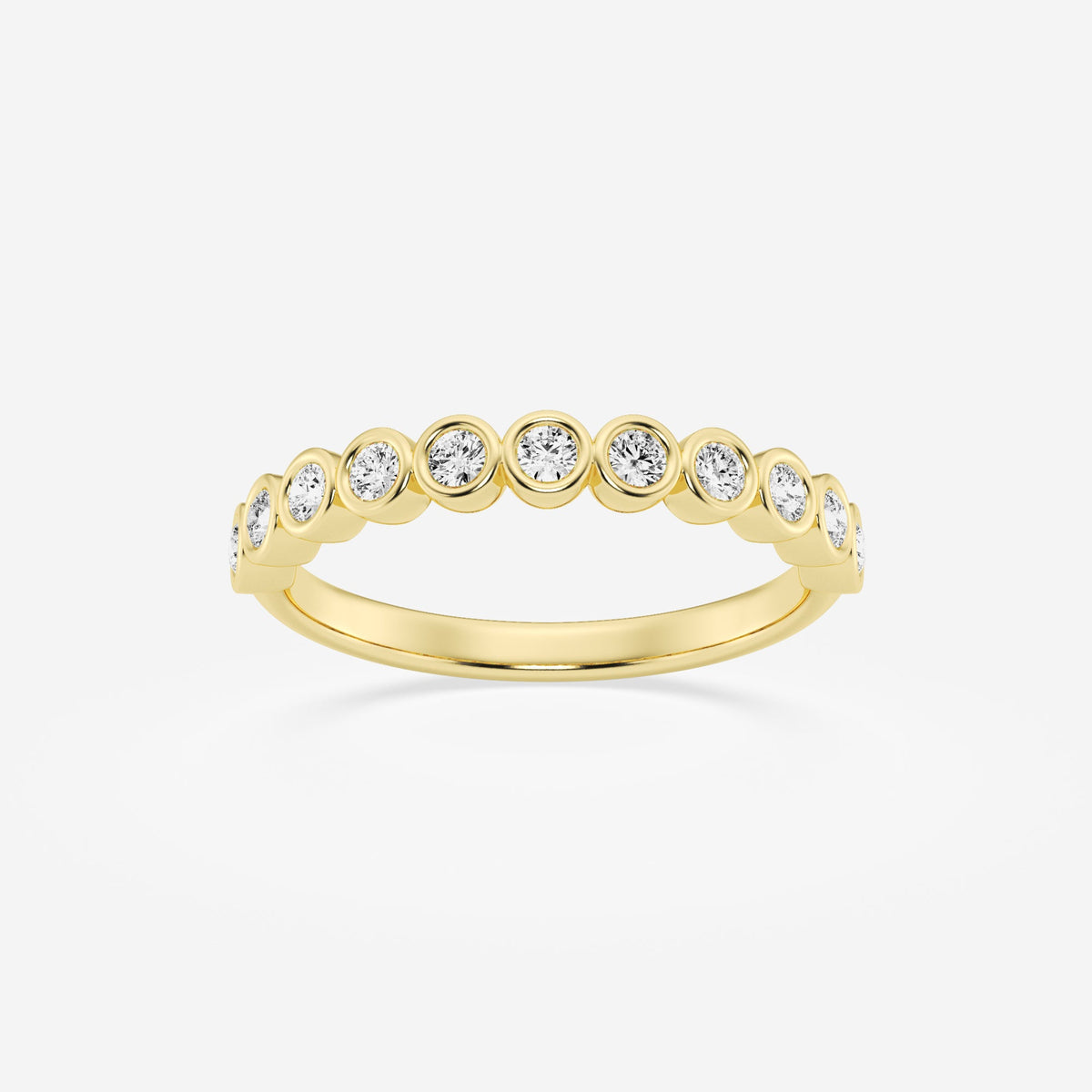 Full Bezel Stackable Ring Wedding Band