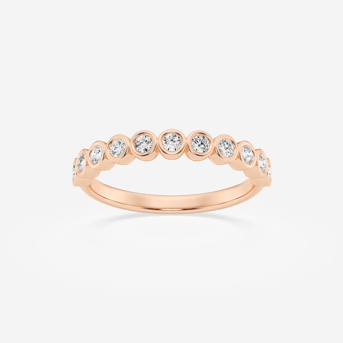Full Bezel Stackable Ring Wedding Band