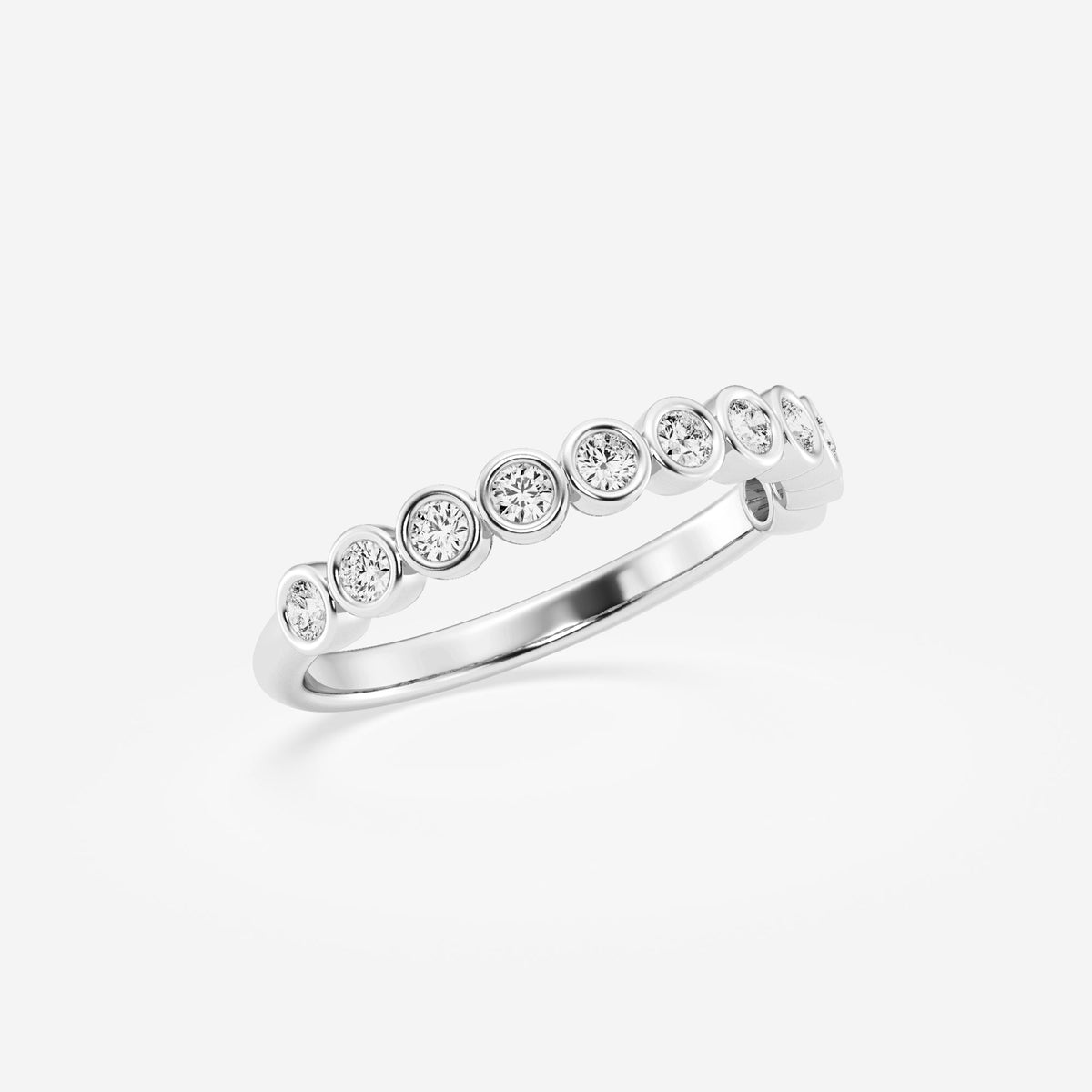 Full Bezel Stackable Ring Wedding Band