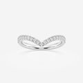 Micro-Pave Curved Ring Wedding Band