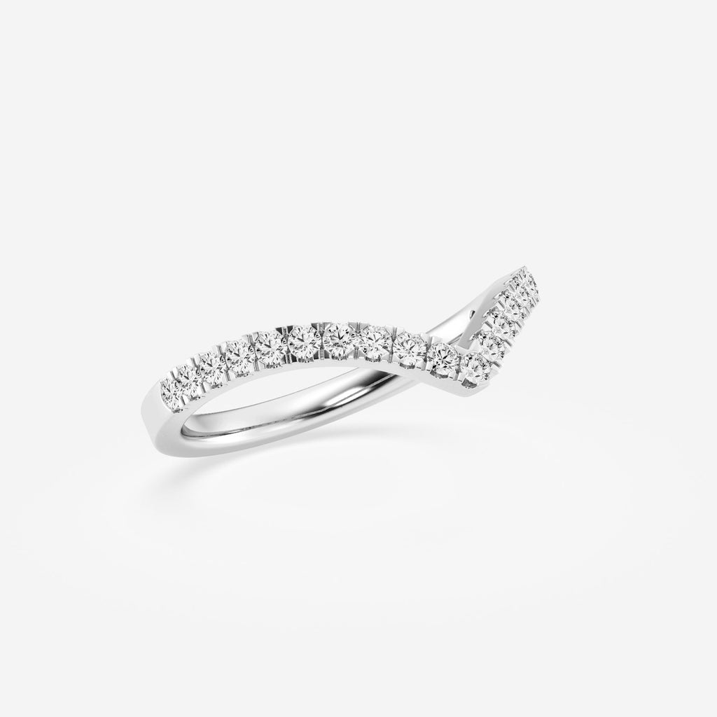 Micro-Pave Curved Ring Wedding Band