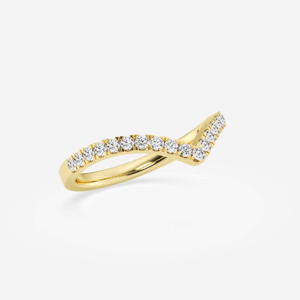Micro-Pave Curved Ring Wedding Band